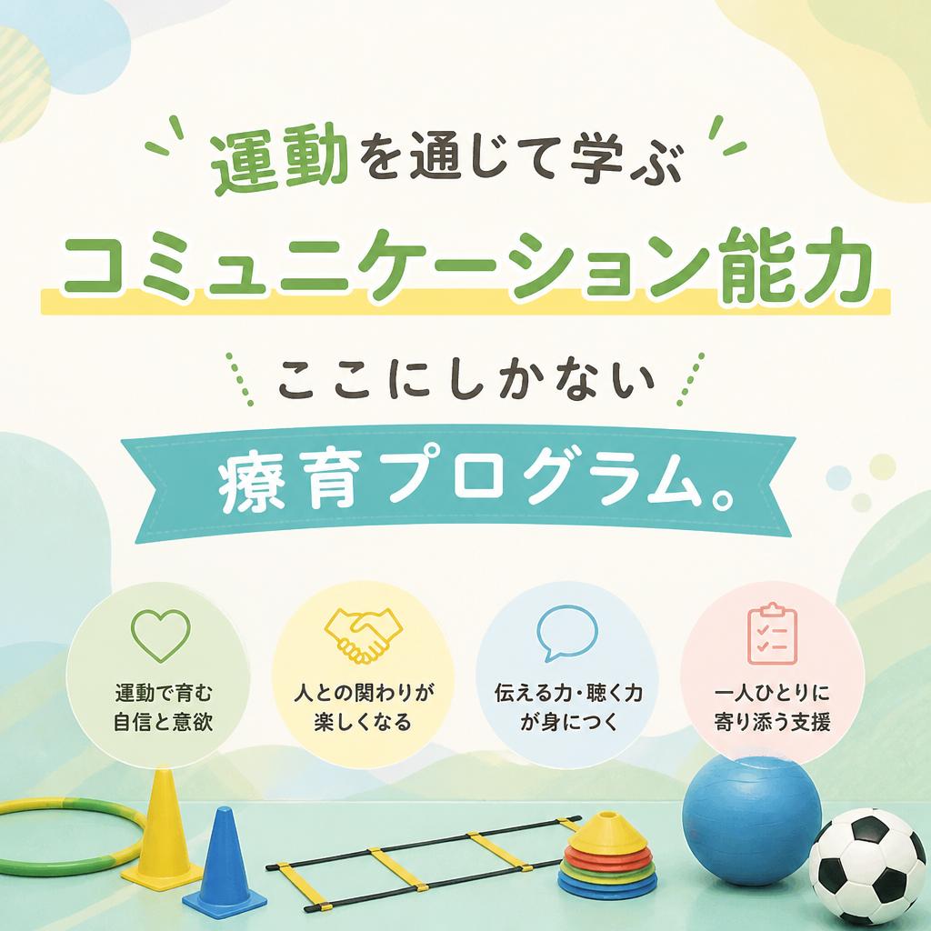 運動を通じて学ぶコミュニケーション能力、ここにしかない療育プログラム。